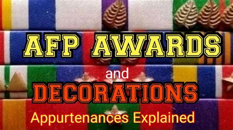 Afp Awards And Decorations Appurtenances Explained Reserve Officer Vlog You