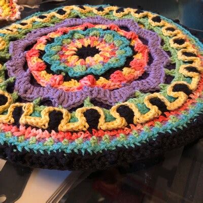 PATTERN Round Crochet Mandala With Cables Overlay Crochet - Etsy