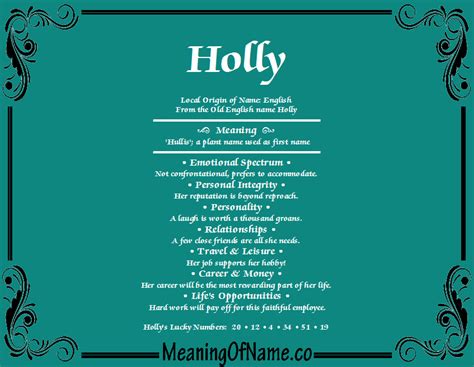 Holly - Meaning of Name