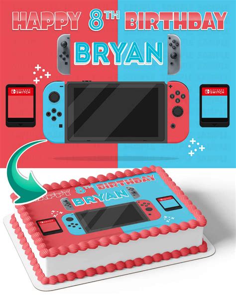 Nintendo Switch JoyCon Edible Cake Toppers – Ediblecakeimage