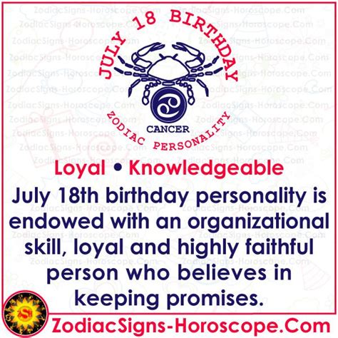 Happy Birthday to All, Born on 18th of July - Know Your Birthday Horoscope Personality ...