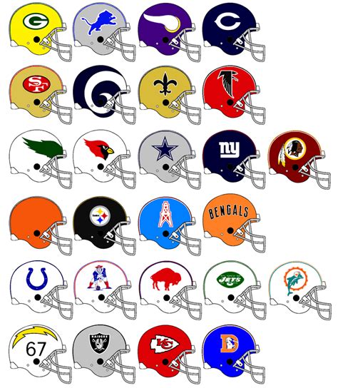 NFL Team Helmets 1972 by Chenglor55 on DeviantArt