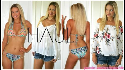 BIKINI TRY ON HAUL! 2017 || Affordable Summer Clothing Haul! - YouTube