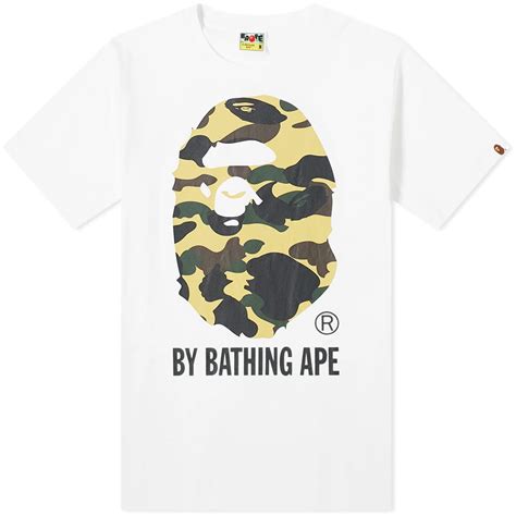 A Bathing Ape 1st Camo By Bathing Tee White & Yellow | END. (UK)