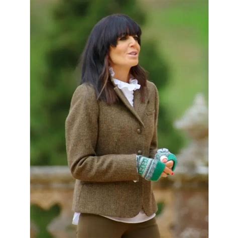 Claudia Winkleman The Traitors 2023 Brown Wool Blazer