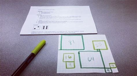 Check out this Perfect Squares game (similar to the traditional squares game) on yunderstandmath ...