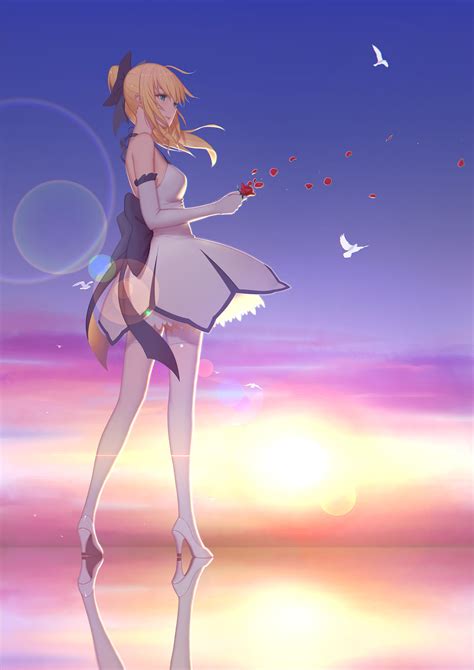 Online crop | Fate Stay/Night Saber illustration, Fate Series, Saber, Saber Lily, birds HD ...