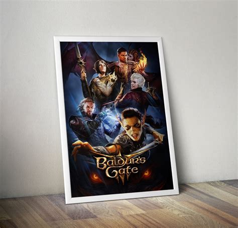 Baldur's Gate Poster Heroes of Baldur's Gate Gaming Poster Video Game Posters Video Game Prints ...