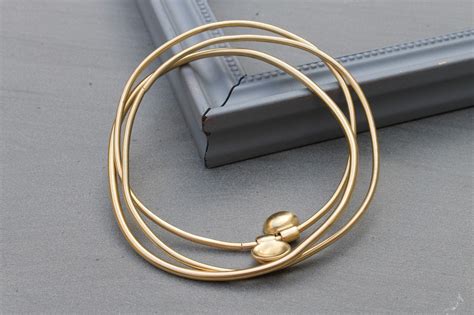 Minimalist Gold Bangle Thin Gold Bangles 18k gold plated