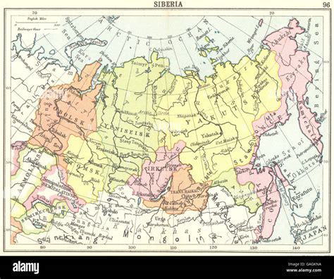 Siberia map hi-res stock photography and images - Alamy