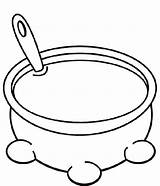 Soup Coloring Pot Stew Pages Stone Bowl Printable Drawing Template  sketch template