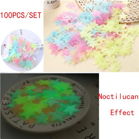 Aliexpress.com : Buy 3cm Glow In The Dark Plastic Stars Fun Ceiling Wall Art Luminous Space ...