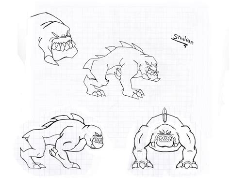 Ugly Dog Creature Sketches by sav8197 on DeviantArt