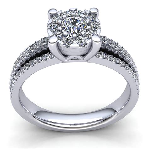 Natural 1ctw Round Cut Diamond Ladies Cluster Bridal Engagement Ring 10K Gold | eBay