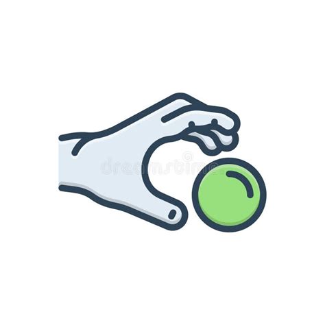 Color Illustration Icon for Grab, Hand and Throw Stock Illustration ...