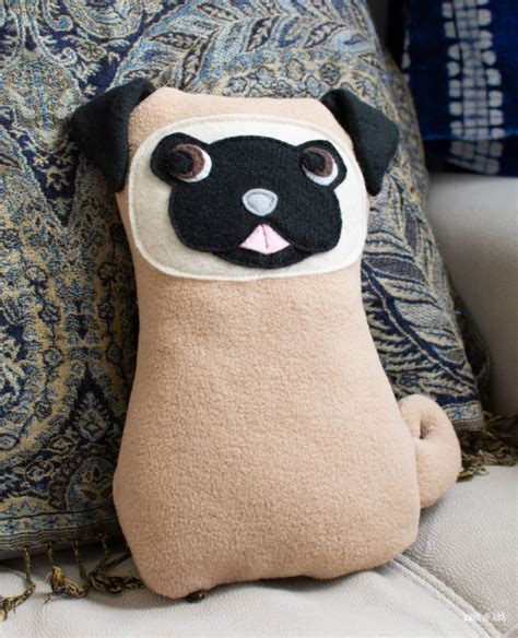 Plush Pug Dog Stuffed Animal Sewing Pattern | Scratch and Stitch