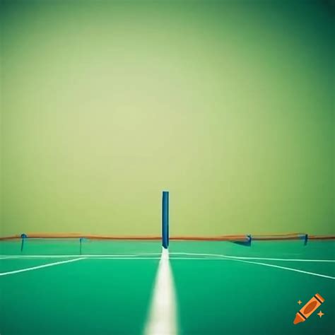 Empty badminton court on Craiyon