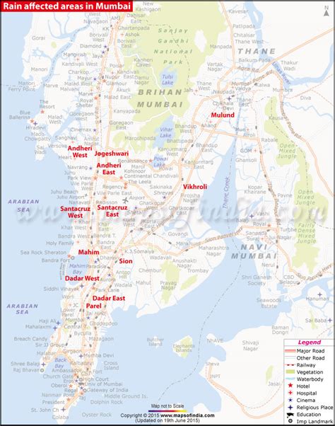 Areas Affected by Heavy Rains and Floods in Mumbai | Map in News