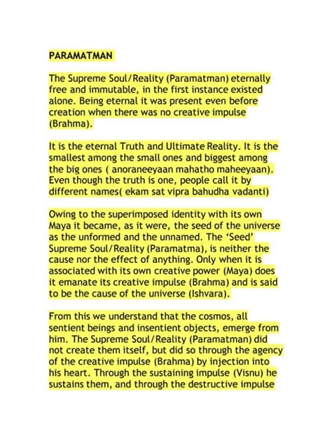 Paramatman & atman . | PDF