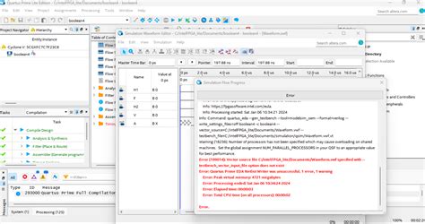 Quartus Prime Lite 19.1 Error Message when doing run simulation for Waveform - Intel Community