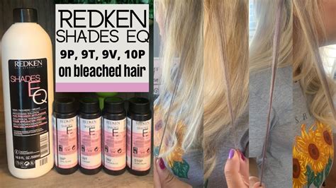 Redken Shades EQ 9T, 9P, 9V & 10P on bleached hair - YouTube