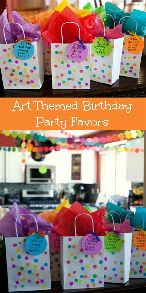 Fun and, Usable Art Themed Birthday Party Favors - Evolving Motherhood ...