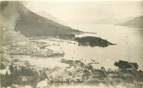 Aerial View Wrangell Alaska 1920s RPPC Photo Postcard Federal Photo 2066 | United States ...