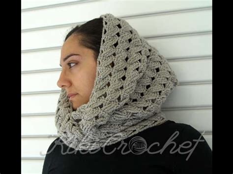 Crochet Cable Stitch Infinity Scarf