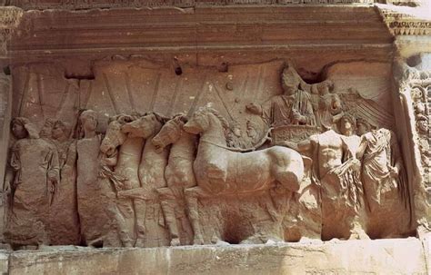 The triumphal procession from the Arch of Titus, Via Sacra, Rome ...