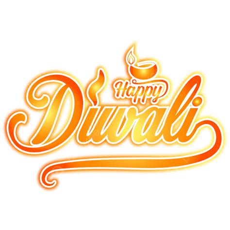 Happy Diwali Text Vector Art PNG, Happy Diwali Lettering Font Text ...