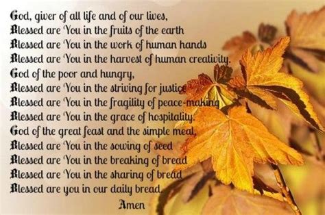 Thanksgiving Prayers and Blessings | Thanksgiving prayer, Harvest ...