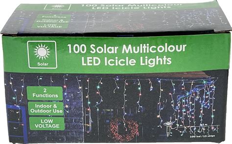 Lights Solar Icicle LED 100 Multicolour – TXK