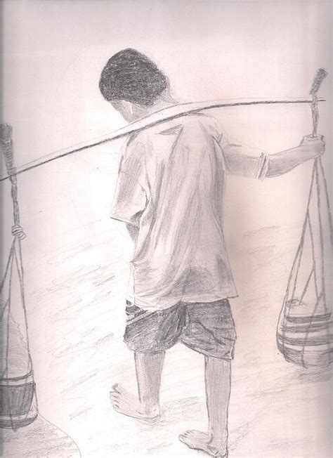 Child Labour Drawing by Sumit Tikhe