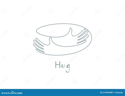 Embrace Icon, Arms Hugging Vector Illustration, Hands Hug Linear Vector ...