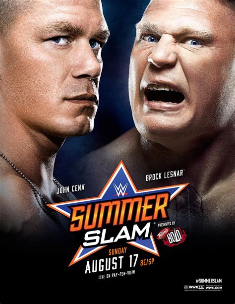 WWE SummerSlam 2014 spoiler? John Cena, Brock Lesnar featured on poster ...