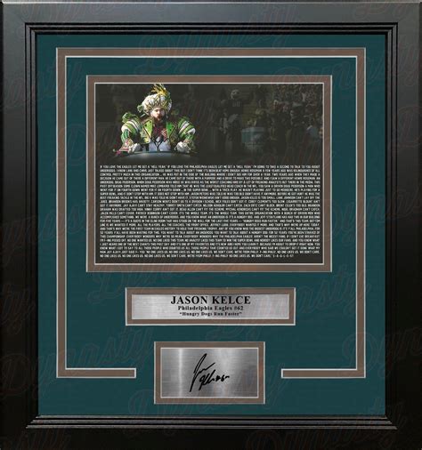 Jason Kelce Super Bowl Speech Text Philadelphia Eagles Framed Football ...