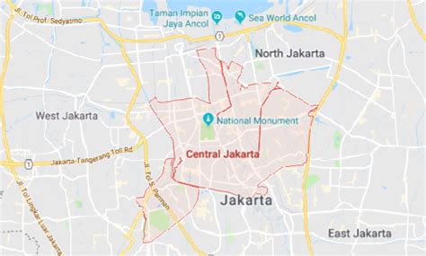 Peta Jakarta PUSAT Lengkap (Google Map)