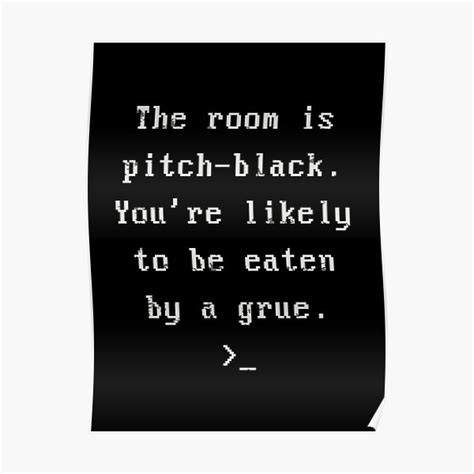 "ZORK DARK GRUE ADVENTURE TEXT" Poster for Sale by Madjack66 | Redbubble