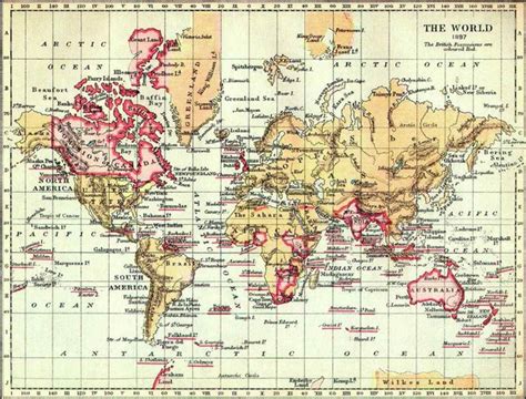 1897 British Empire Map - world • mappery