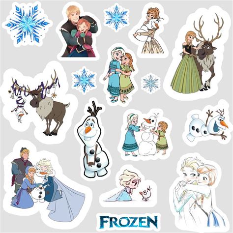 the frozen princess stickers are on display