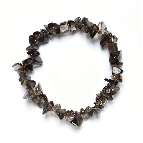 Smoky Quartz Chip Bracelet - Crystals of the World