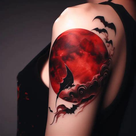 Blood Moon Tattoo: Embrace the Mystical Canvas of Night - Your Own Tattoo Design: Custom Designs ...