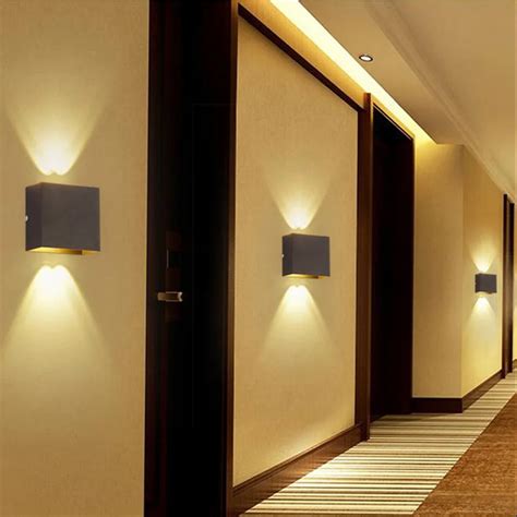 DHL free 10 pcs/lt 6W dimmable Led Wall Lamp Luminaire Pared Lamparas Wall Sconce bedroom Square ...