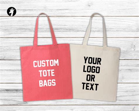 Custom Tote Bag Logo Tote Bag Personalized Tote Bag Cotton | Etsy