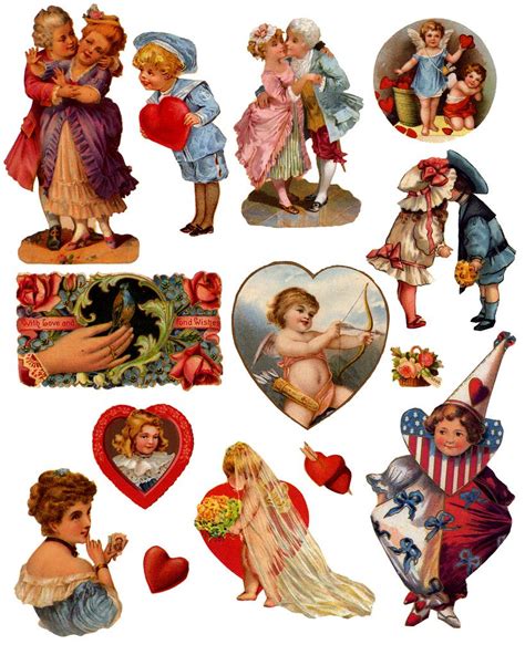 Free printable vintage | Valentines art, Clip art vintage, Vintage valentine cards