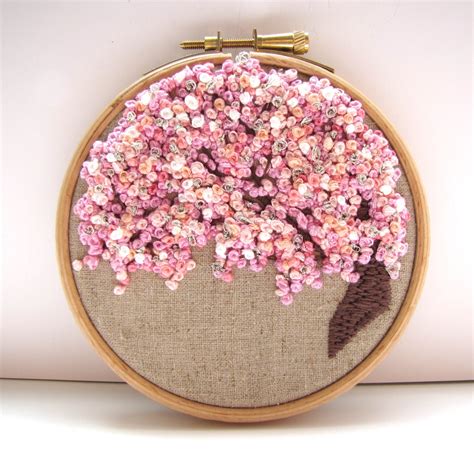 Hand Embroidery Hoop Art . 4 x 4 Inch. Pretty In by mirrymirry