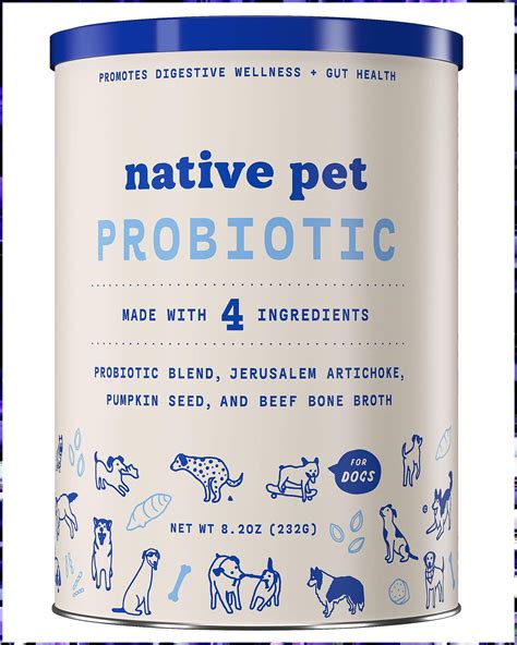 Native Pet Vet Created Probiotic Powder for Dogs Digestive Issues - Dog ...