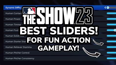 MLB THE SHOW 23 Best Sliders | Settings To Have The Most Fun! Right To The Point! PlayStation 5 ...