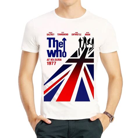 The Who T Shirt Male Fashion Band Short Sleeve White Color The Who Band T Shirt Top Tees tshirt ...