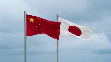 Japan and China flag | Stock Video | Pond5